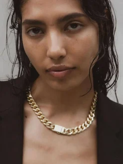 Attitude Statement Curb Chain: Brass + 18K Gold