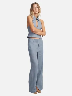 Baxter Linen Pant - Slate