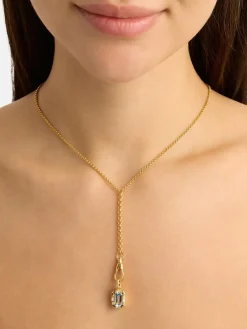 Calm Your Soul Topaz Annex Pendant - 18k Gold