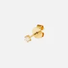 14k Solid Gold Sweet Droplet Diamond Earring - 2mm, 3mm