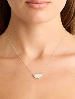 Lotus Short Necklace - Silver